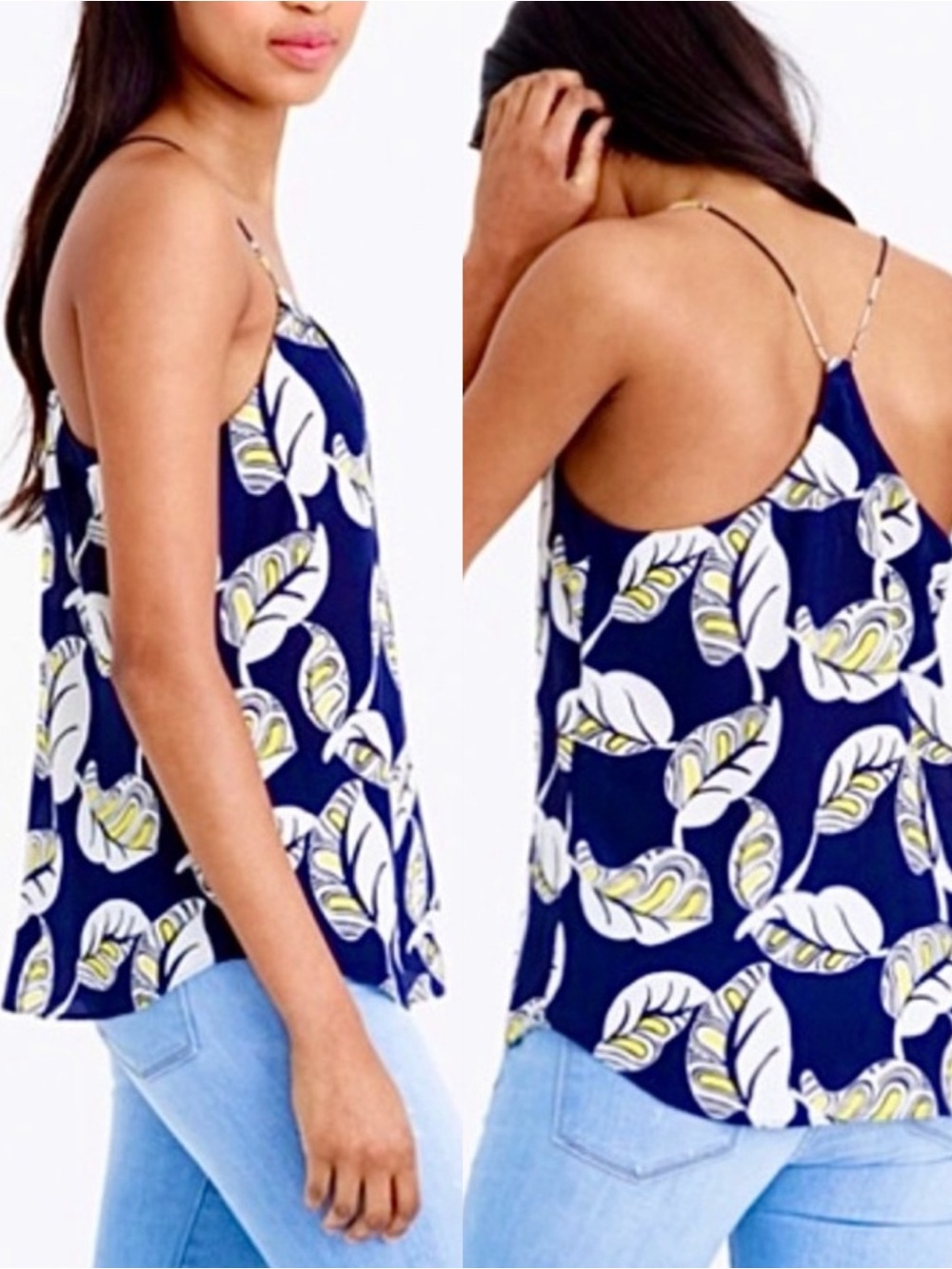 NEW J.CREW 100% Silk Tropical Carrie Cami Top